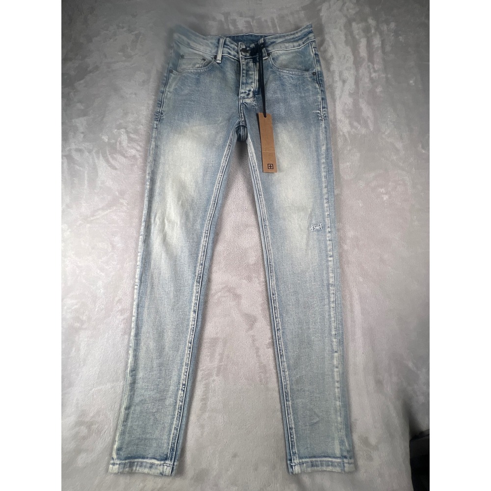 Ksubi Chitch Acid Trip Light Blue Slim Tapered Jeans Size 28 NEW